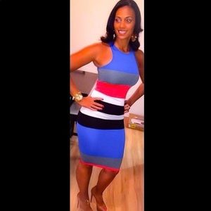 Multicolor racer back Express dress